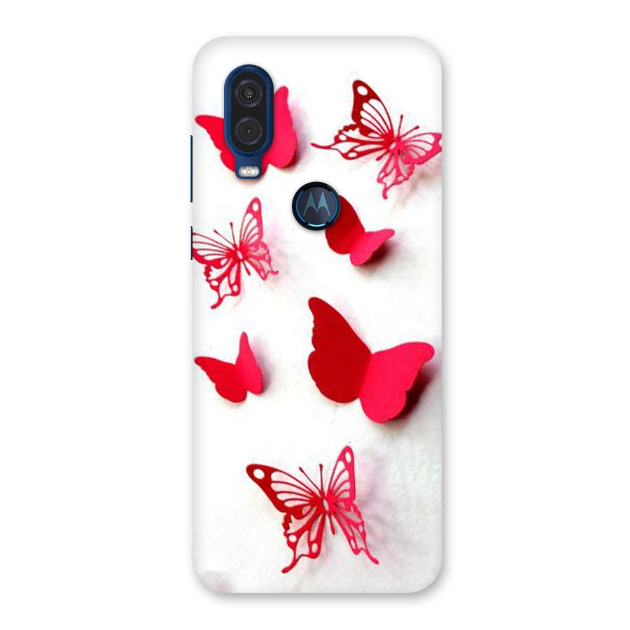 Red Butterflies Back Case for Motorola One Vision
