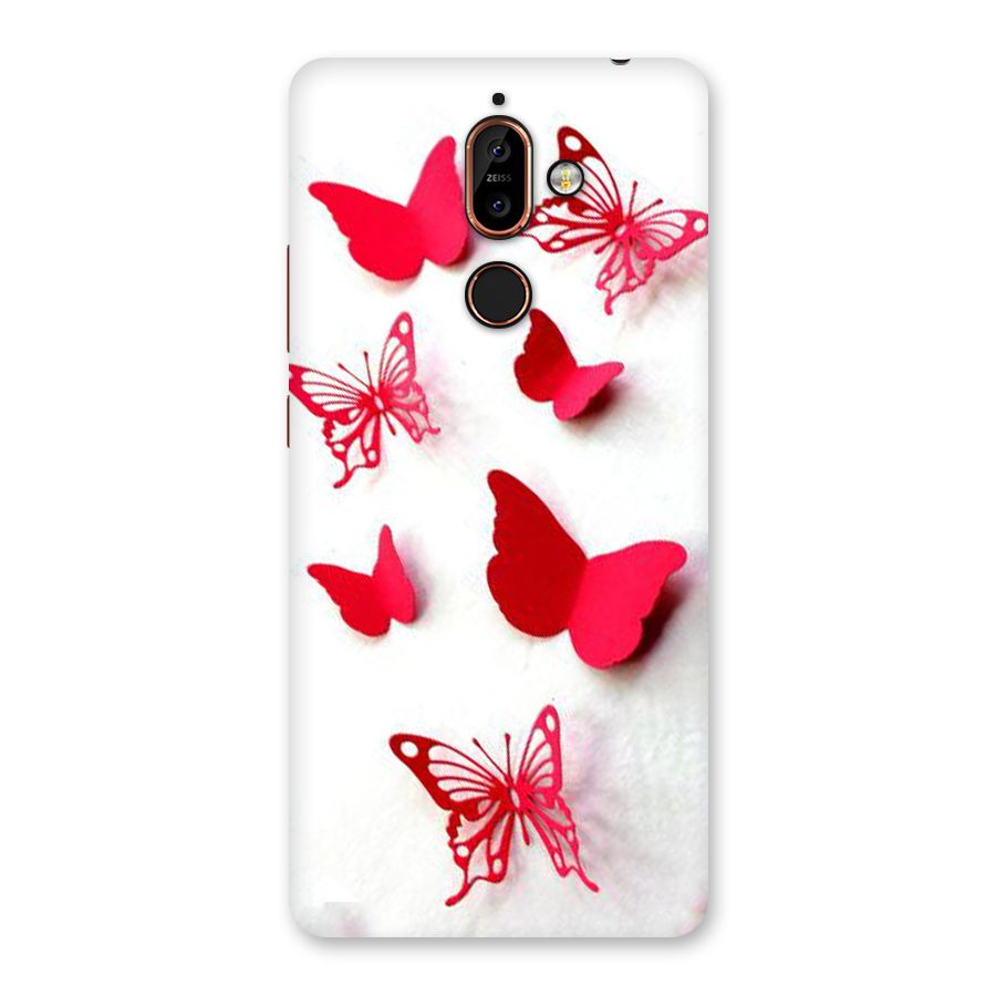Red Butterflies Back Case for Nokia 7 Plus