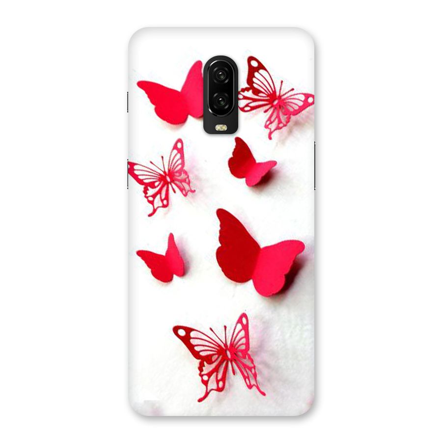 Red Butterflies Back Case for OnePlus 6T