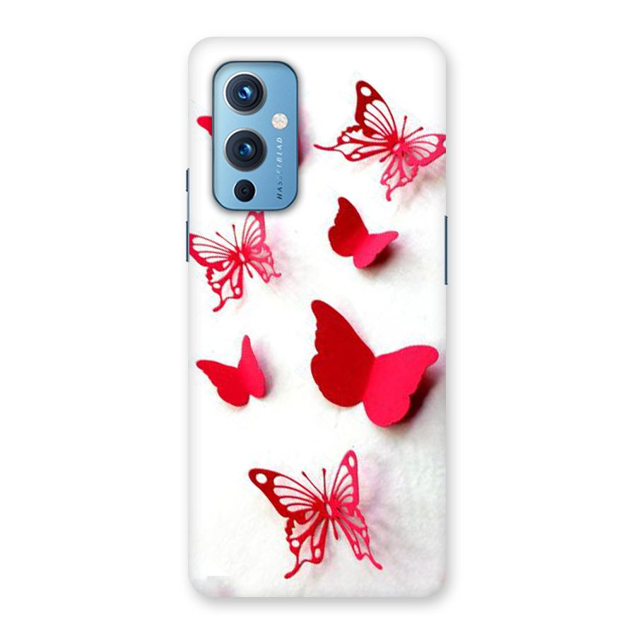 Red Butterflies Back Case for OnePlus 9