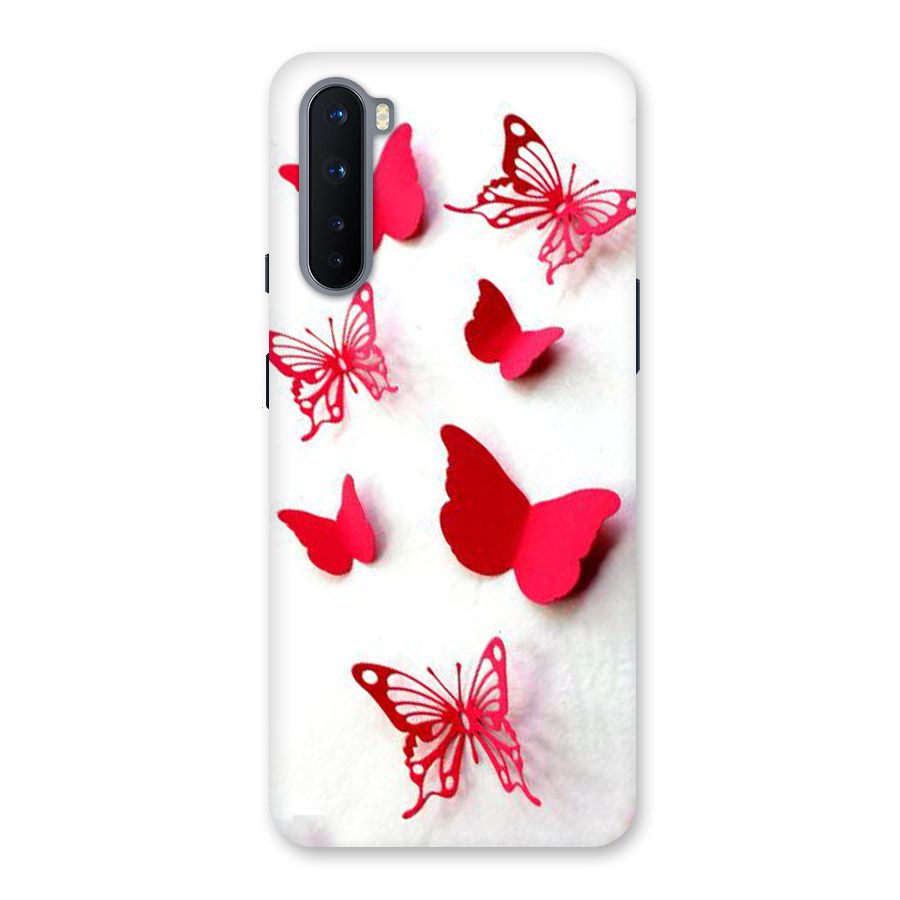 Red Butterflies Back Case for OnePlus Nord