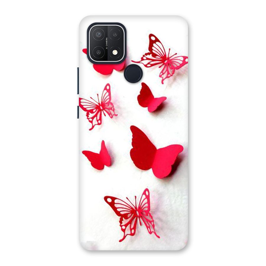 Red Butterflies Back Case for Oppo A15s