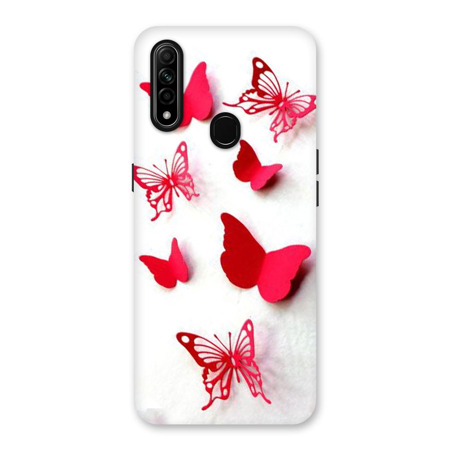 Red Butterflies Back Case for Oppo A31