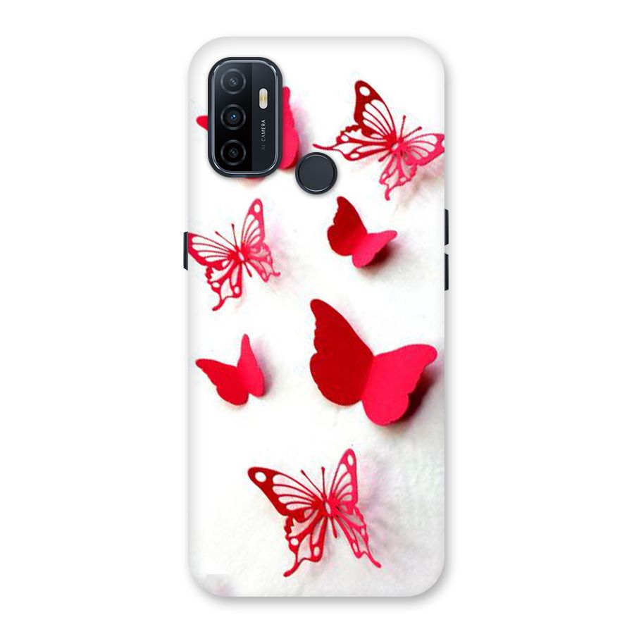 Red Butterflies Back Case for Oppo A32