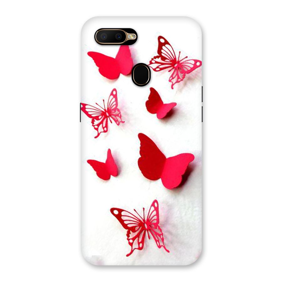 Red Butterflies Back Case for Oppo A5s