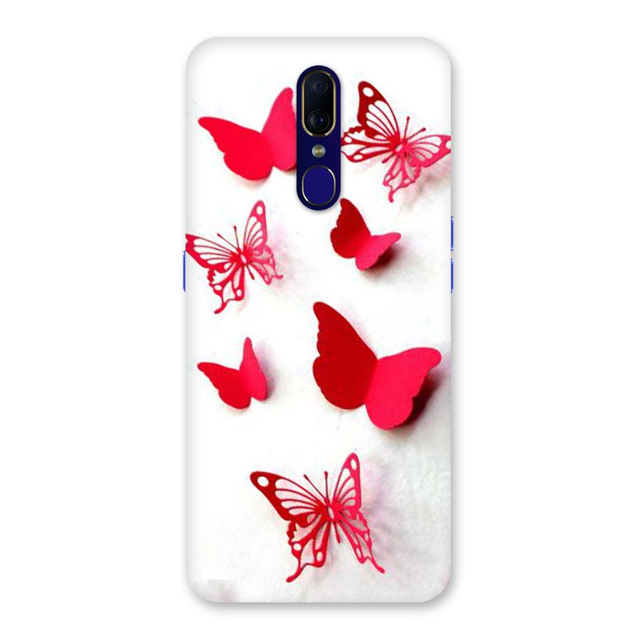 Red Butterflies Back Case for Oppo F11