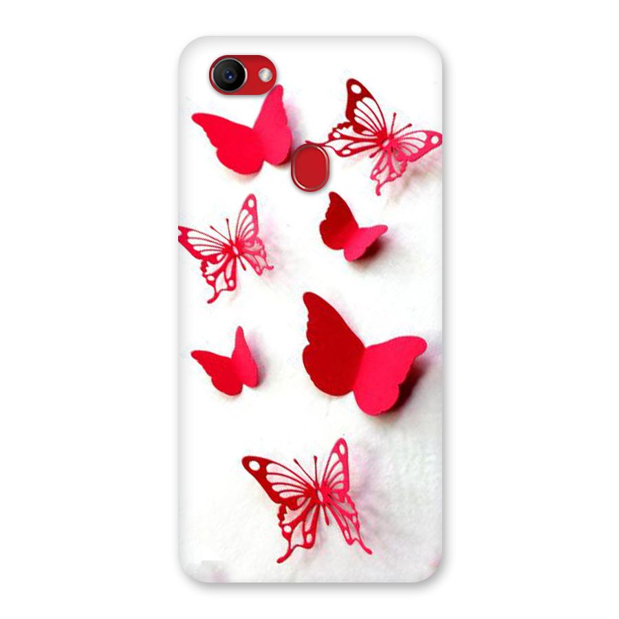 Red Butterflies Back Case for Oppo F7