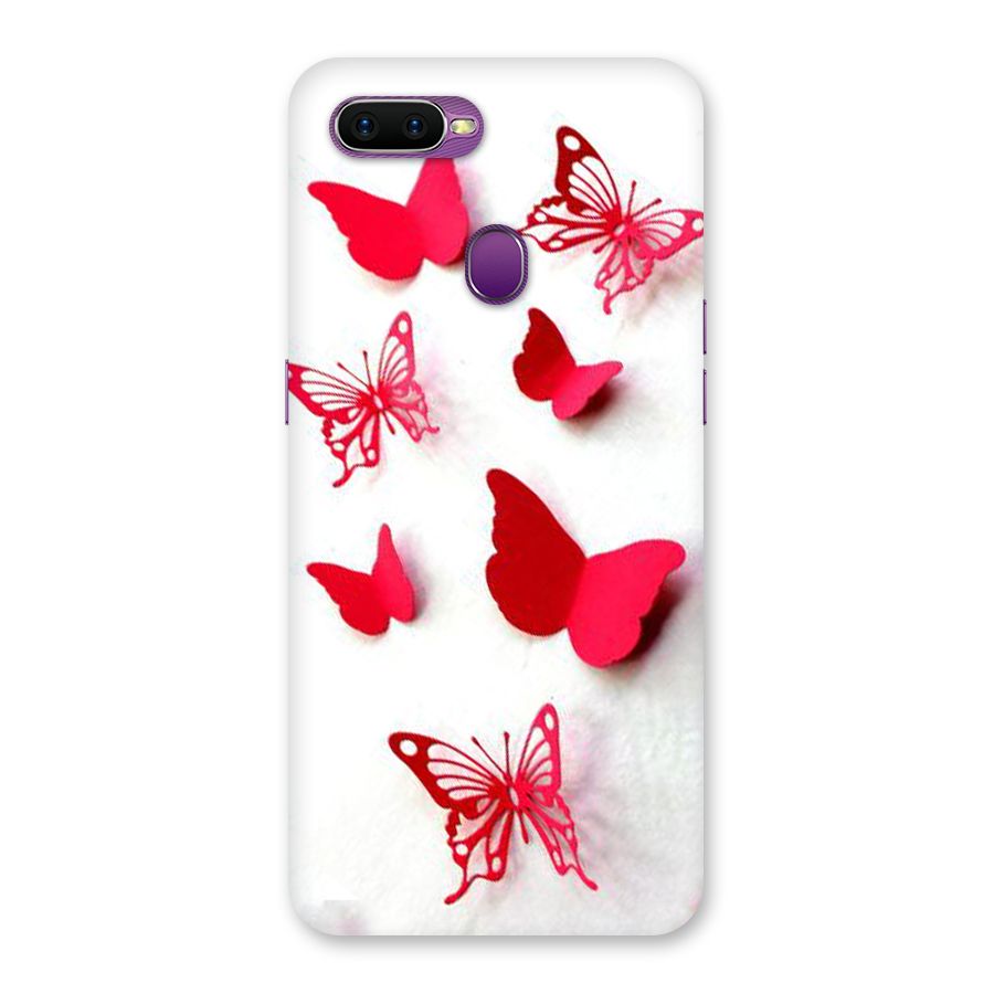 Red Butterflies Back Case for Oppo F9