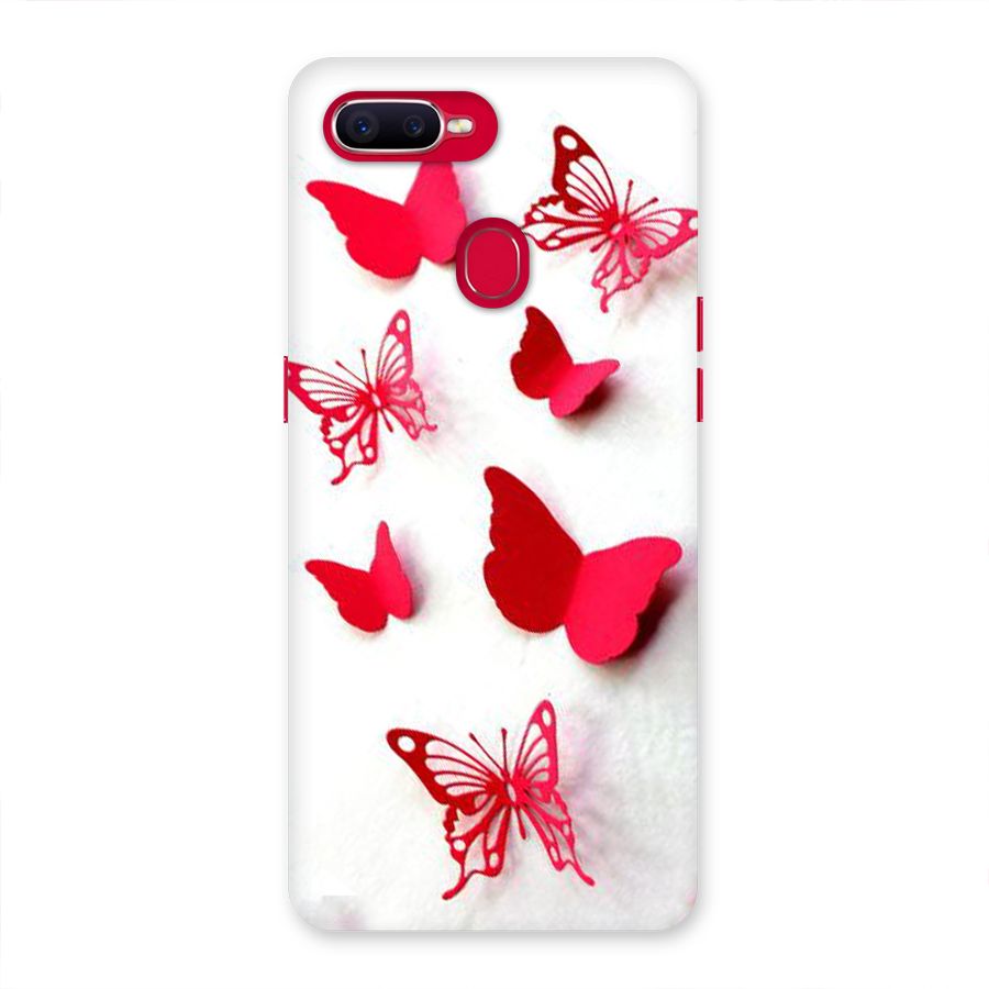 Red Butterflies Back Case for Oppo F9 Pro