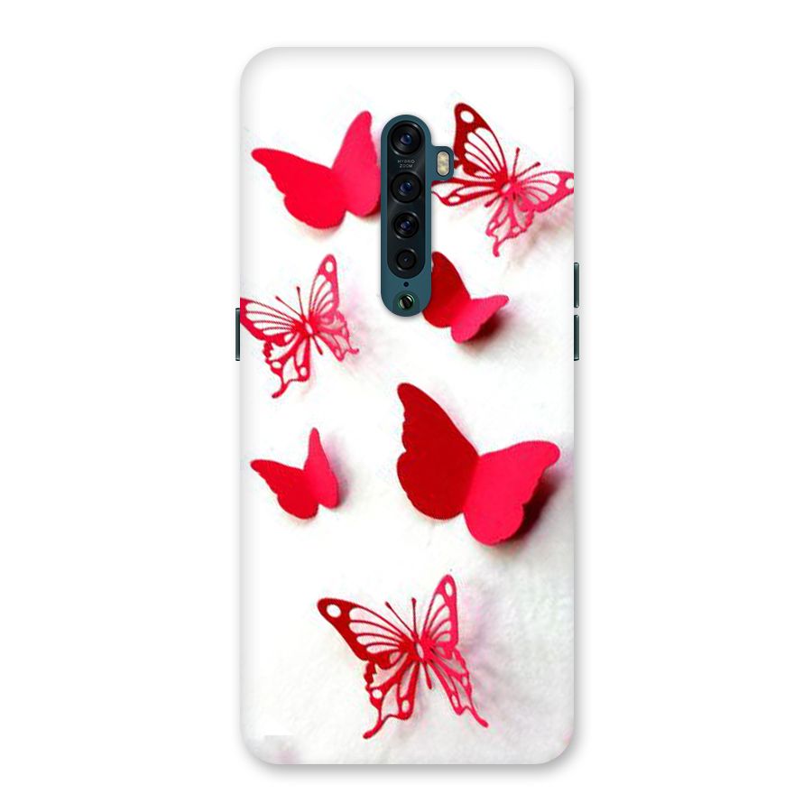 Red Butterflies Back Case for Oppo Reno2