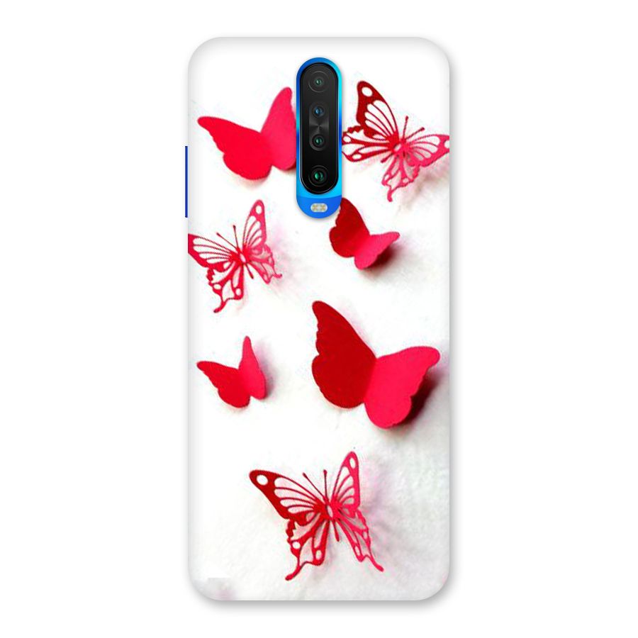 Red Butterflies Back Case for Poco X2