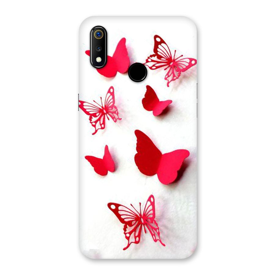 Red Butterflies Back Case for Realme 3
