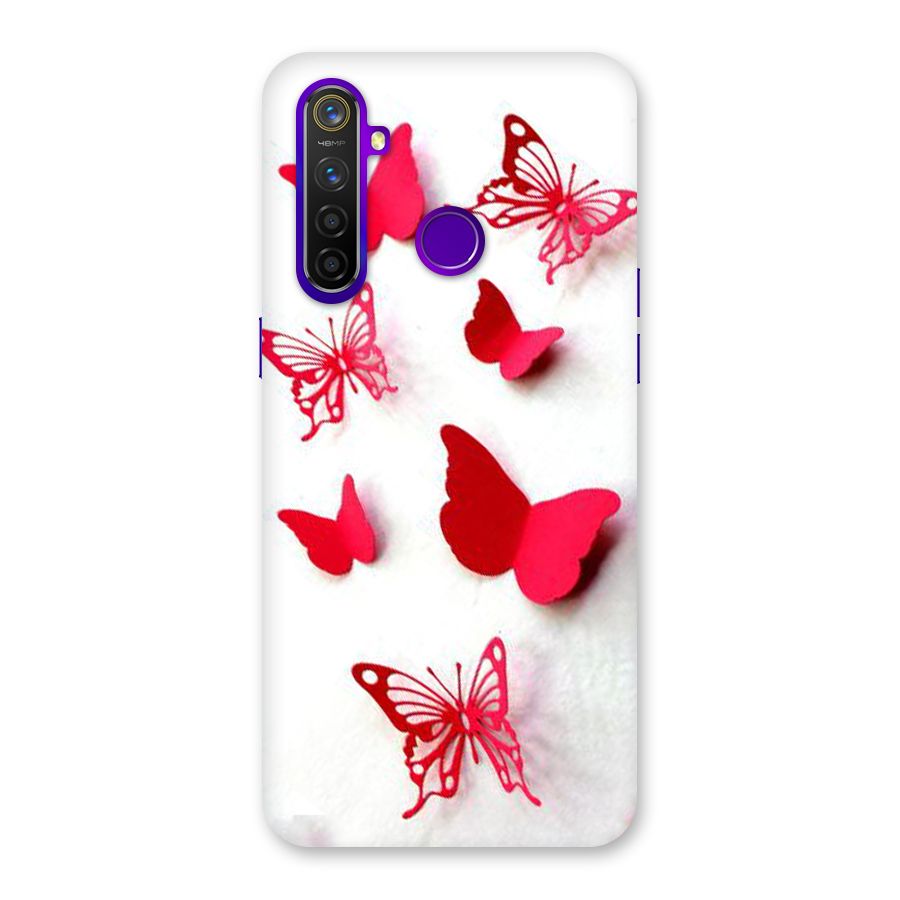 Red Butterflies Back Case for Realme 5 Pro