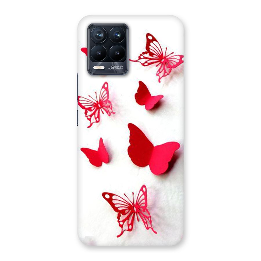 Red Butterflies Back Case for Realme 8 Pro
