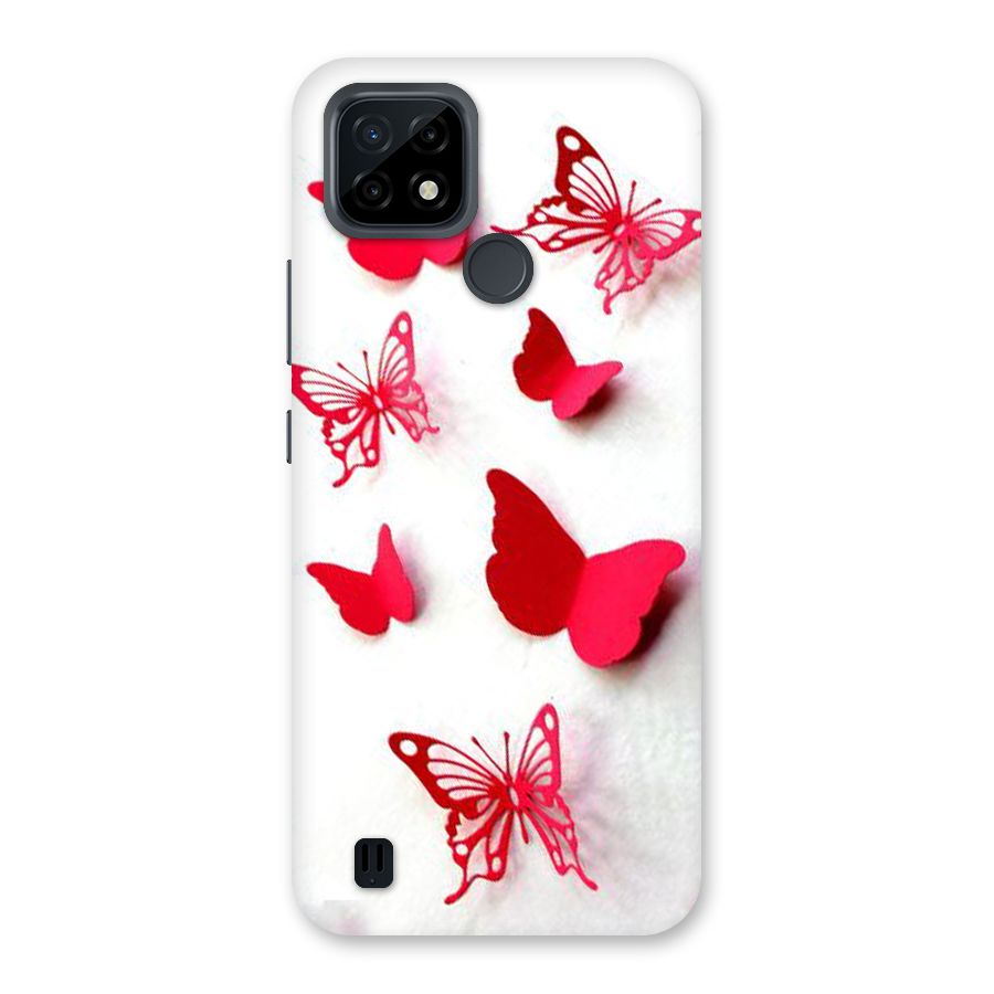 Red Butterflies Back Case for Realme C21