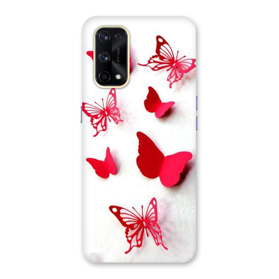 Red Butterflies Glass Back Case for Realme X7 Pro