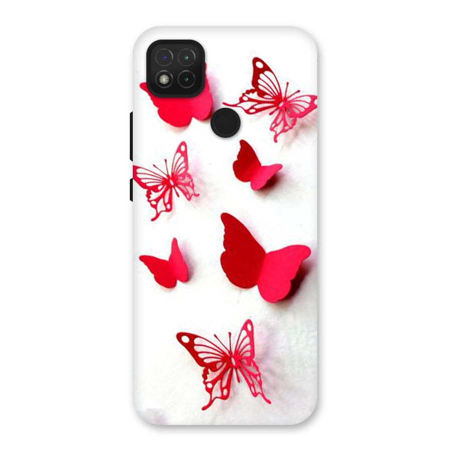 Red Butterflies Back Case for Redmi 9