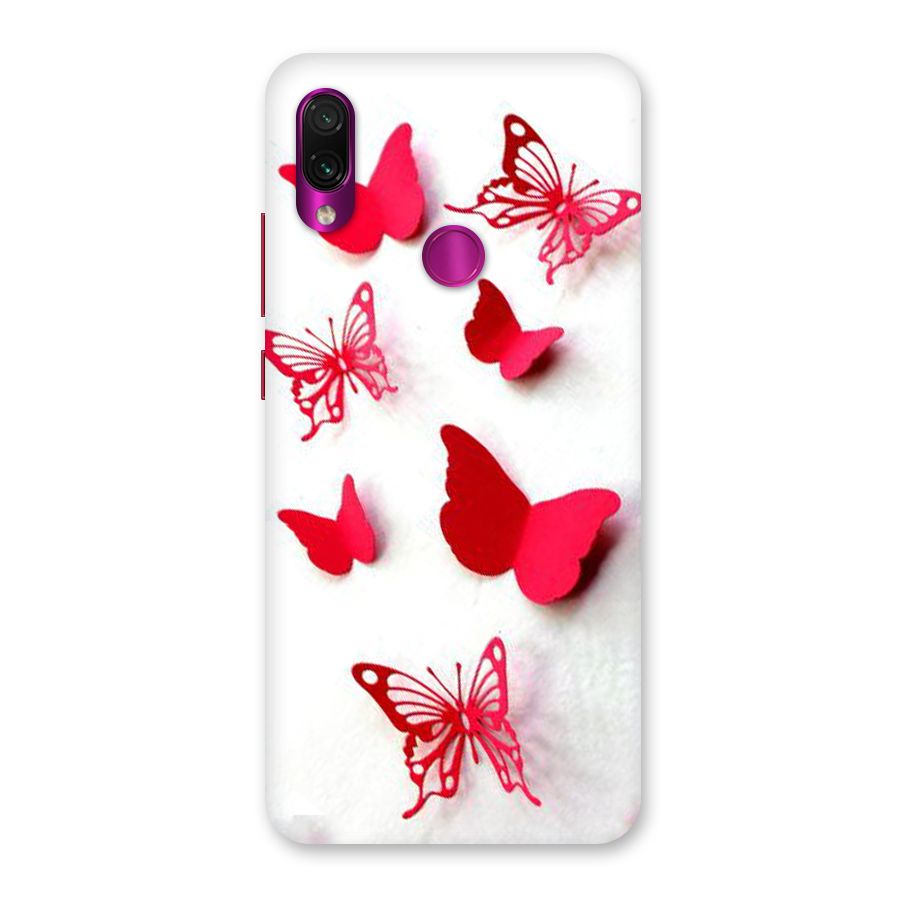 Red Butterflies Back Case for Redmi Note 7 Pro