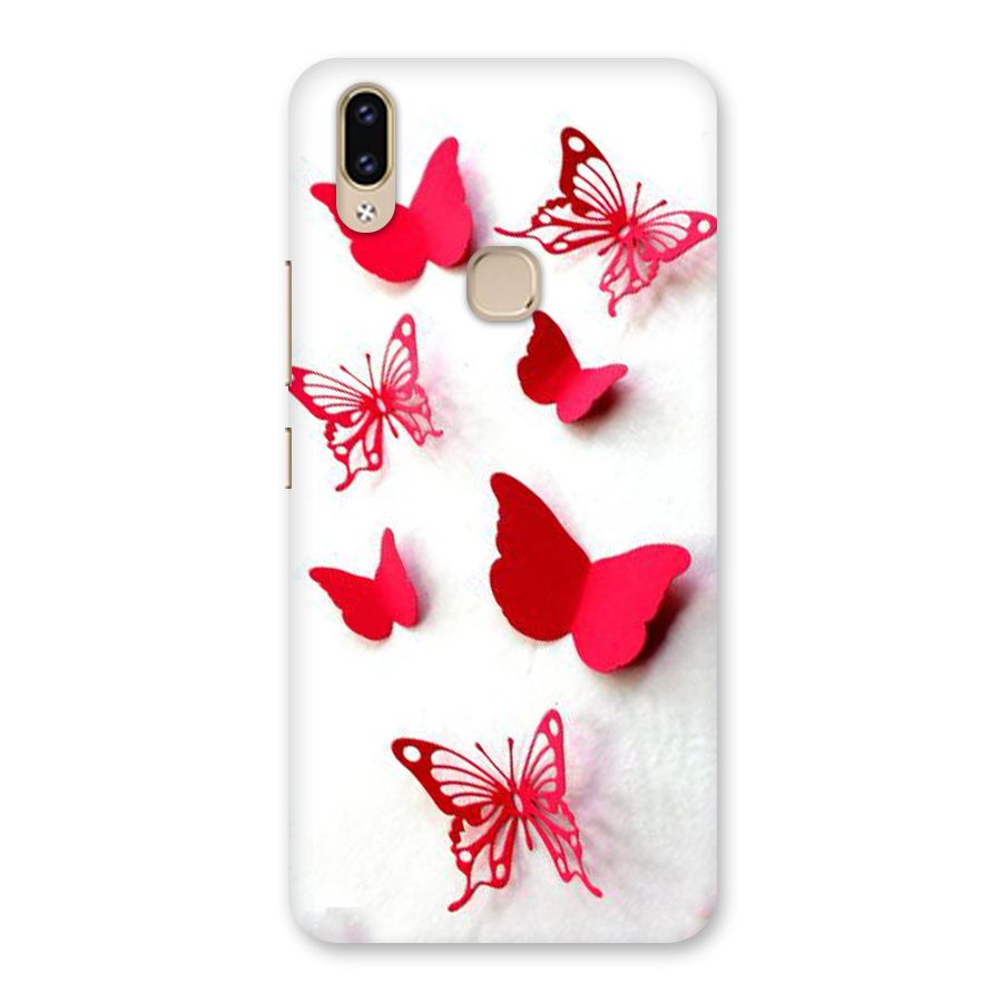 Red Butterflies Back Case for Vivo V9 Youth
