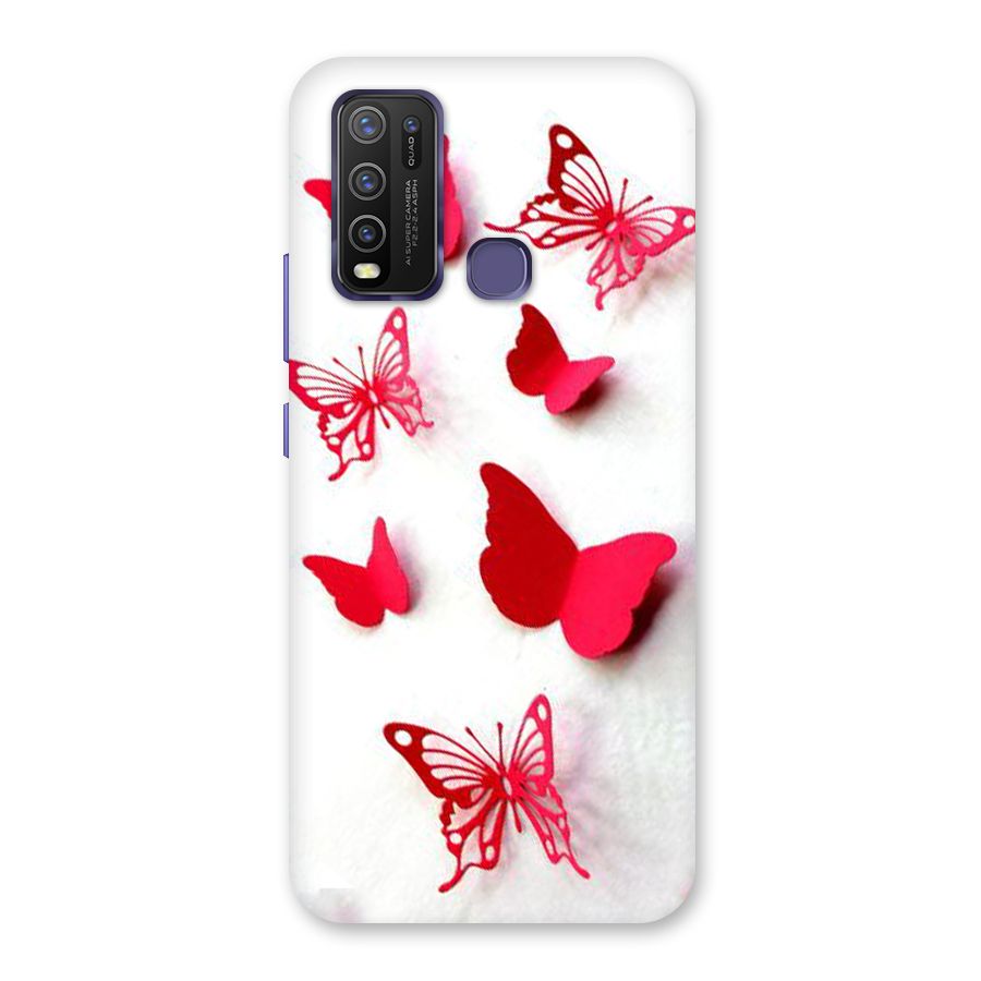 Red Butterflies Back Case for Vivo Y50