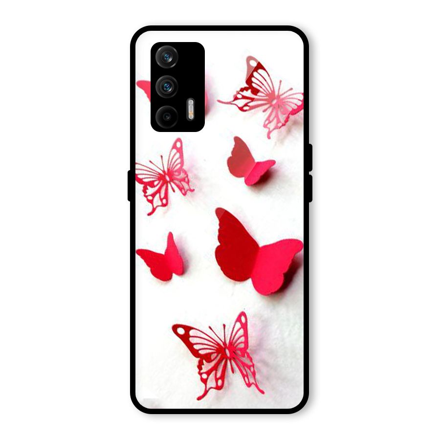 Red Butterflies Glass Back Case for Realme GT 5G