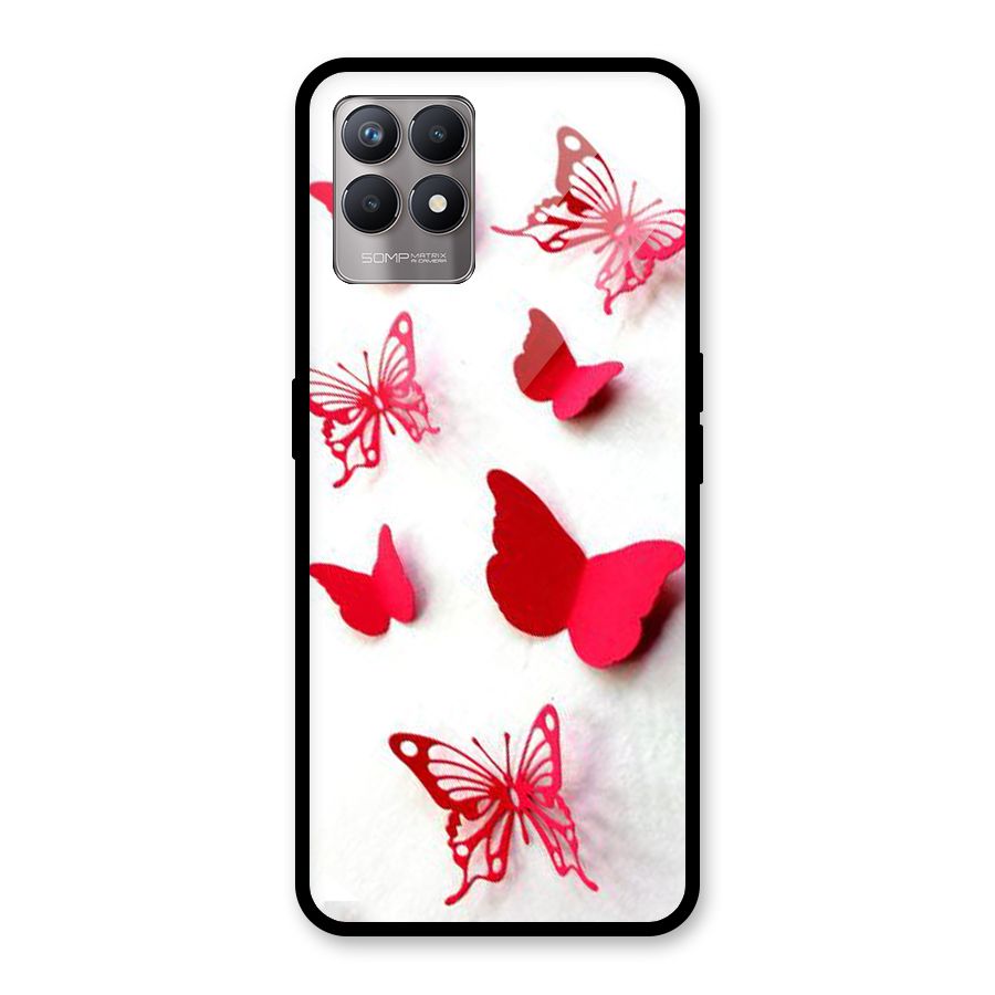 Red Butterflies Glass Back Case for Realme Narzo 50