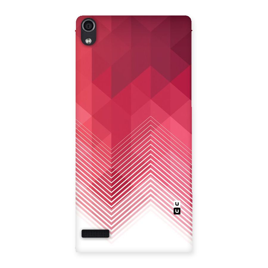 Red Chevron Abstract Back Case for Ascend P6