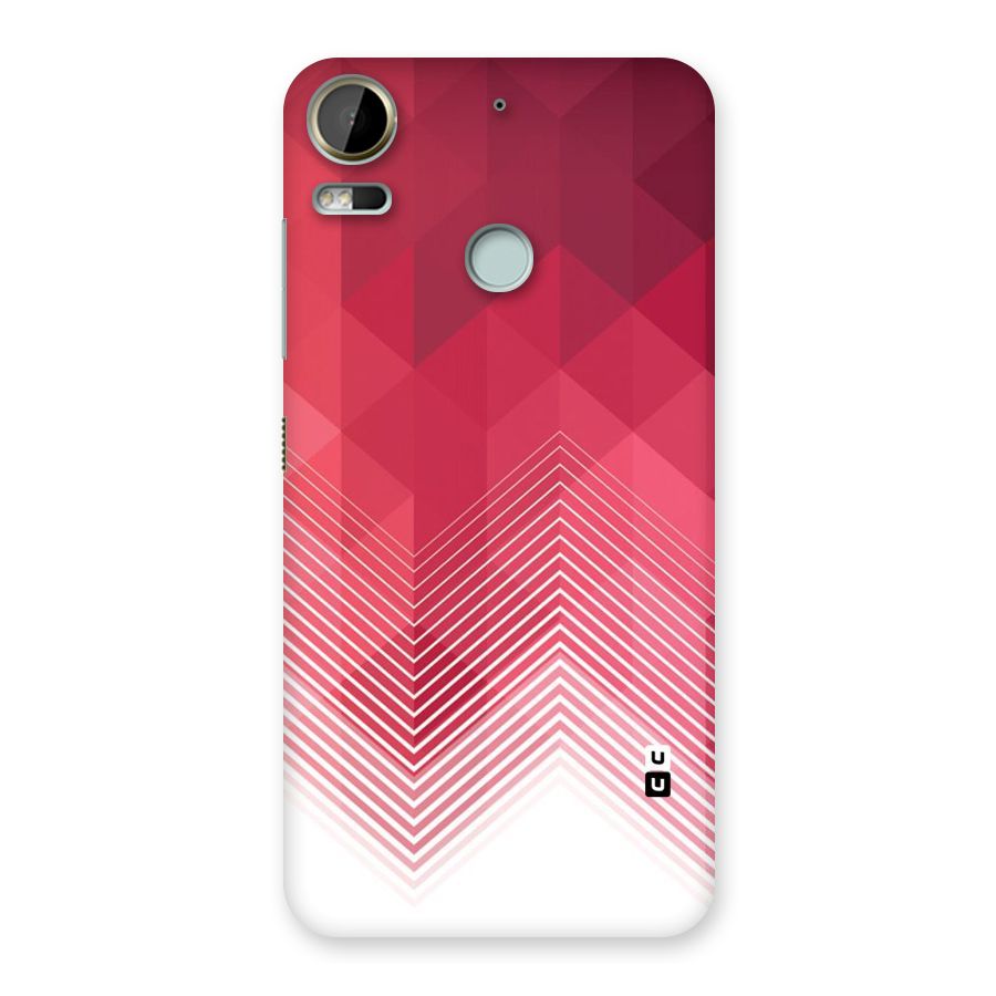 Red Chevron Abstract Back Case for Desire 10 Pro