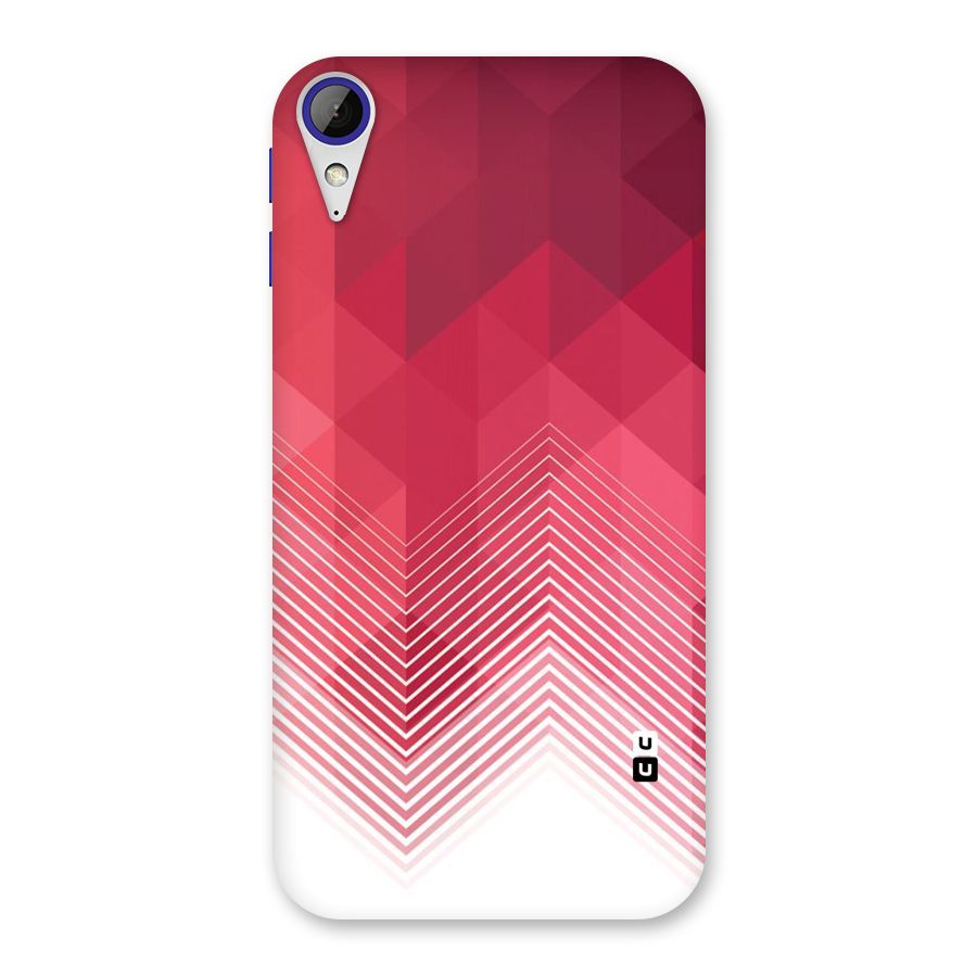 Red Chevron Abstract Back Case for Desire 830