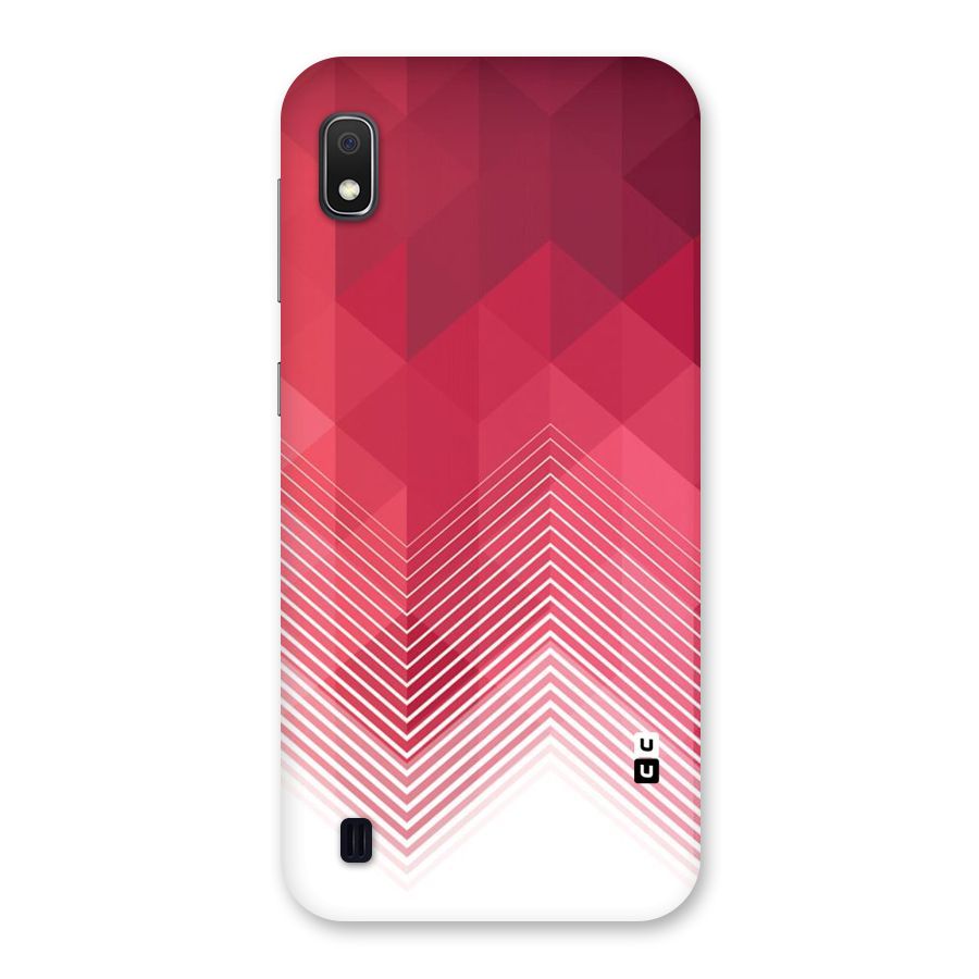 Red Chevron Abstract Back Case for Galaxy A10