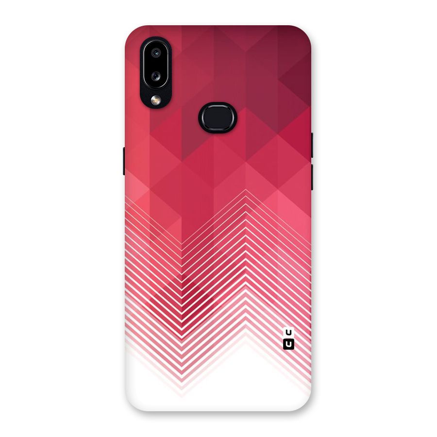 Red Chevron Abstract Back Case for Galaxy A10s