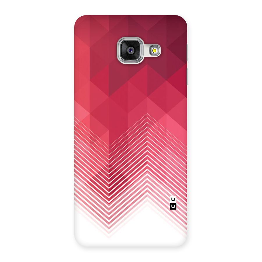Red Chevron Abstract Back Case for Galaxy A3 2016