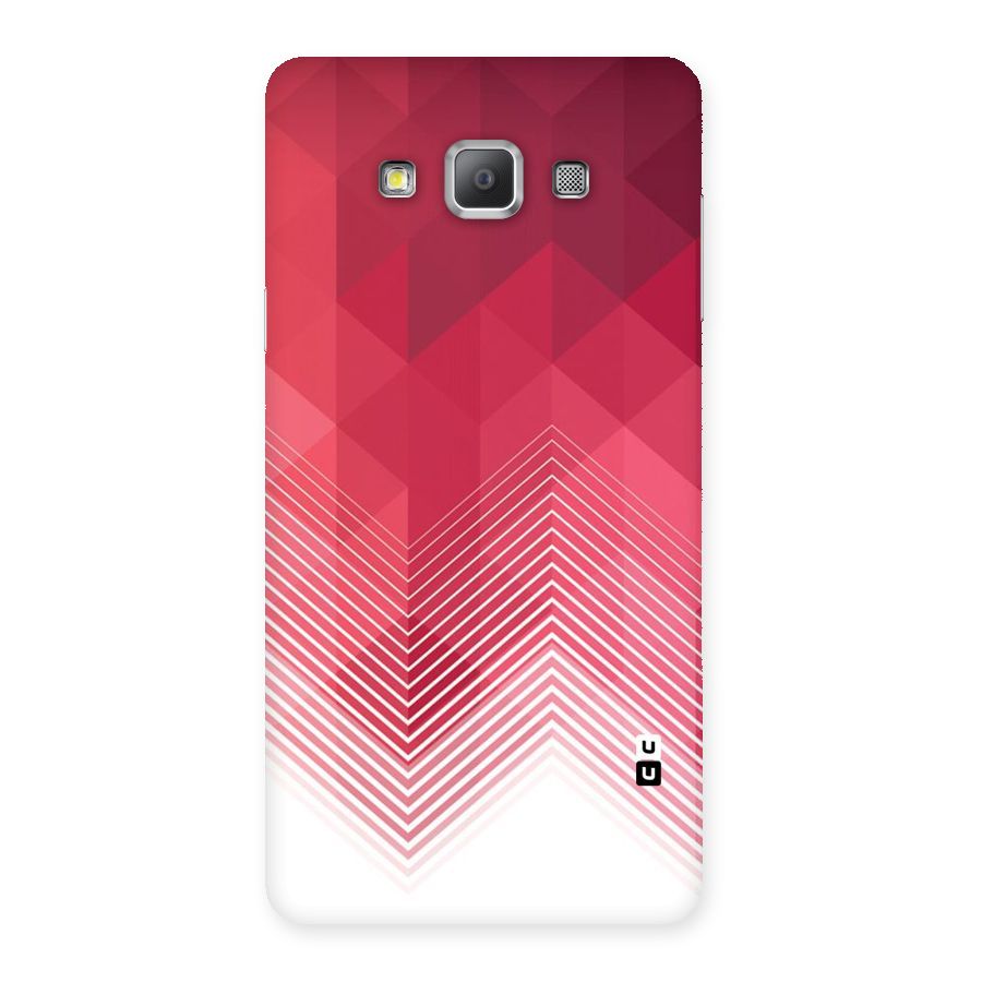 Red Chevron Abstract Back Case for Galaxy A7