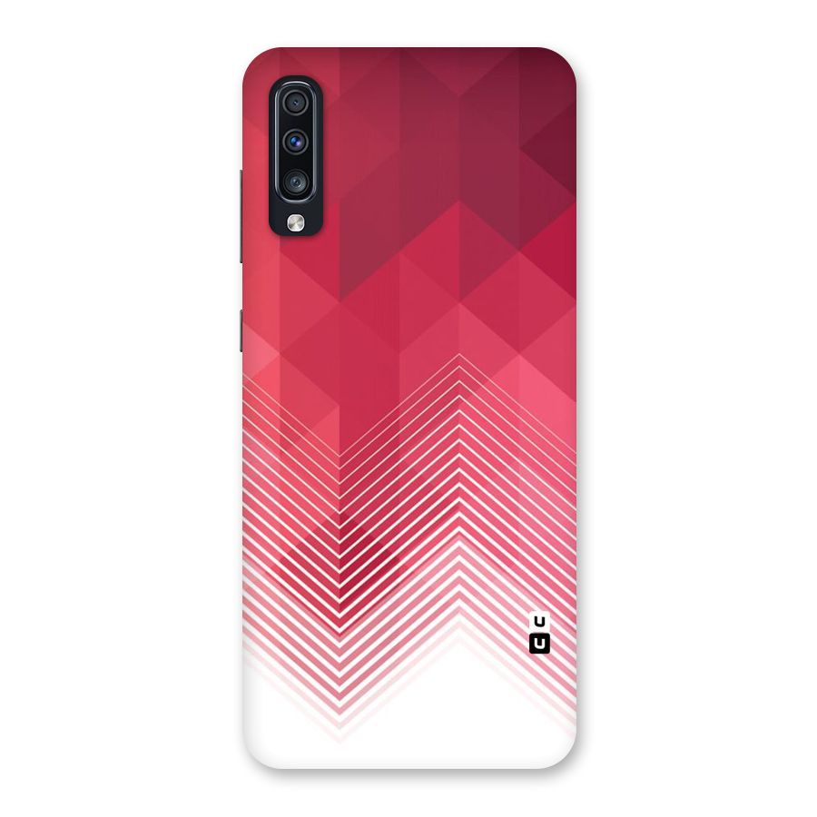 Red Chevron Abstract Back Case for Galaxy A70