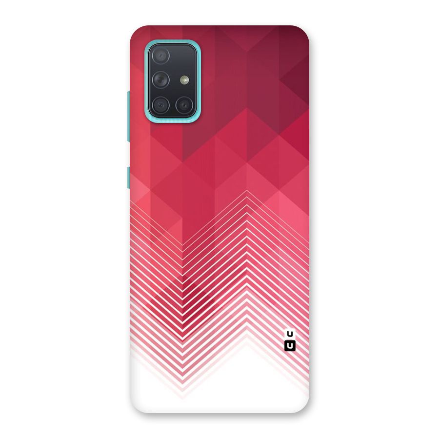 Red Chevron Abstract Back Case for Galaxy A71