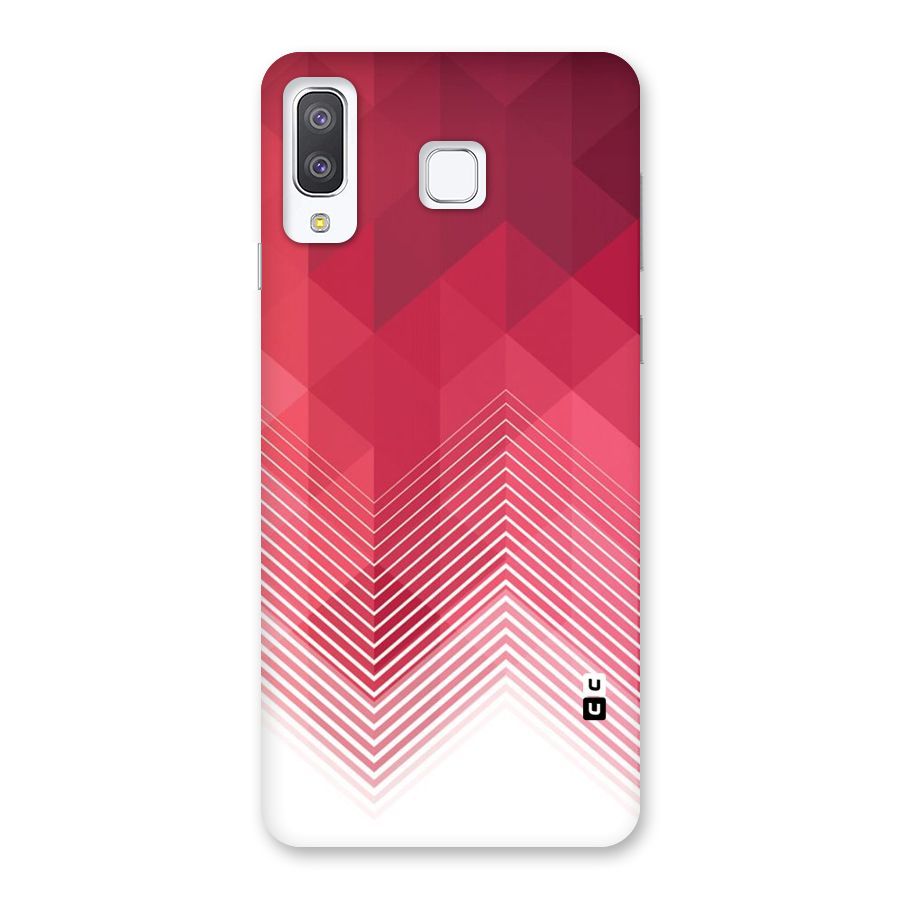 Red Chevron Abstract Back Case for Galaxy A8 Star