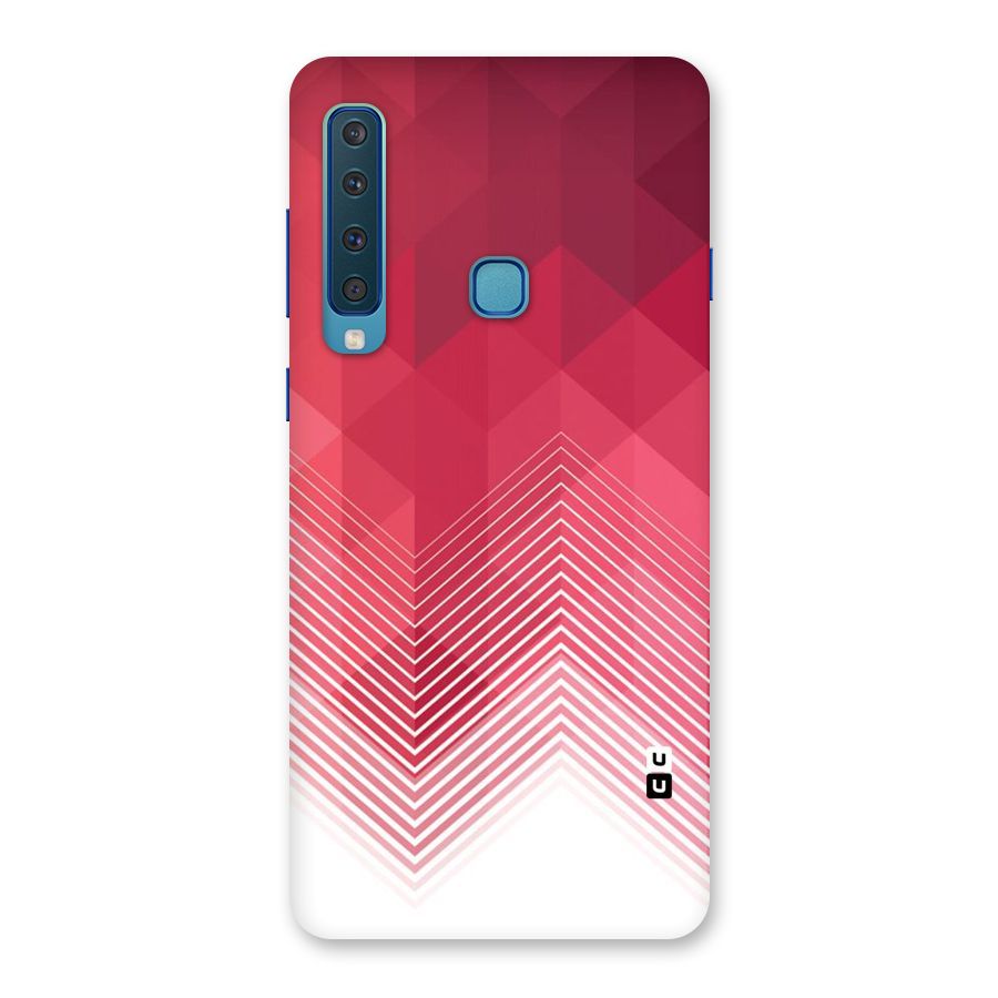 Red Chevron Abstract Back Case for Galaxy A9 (2018)