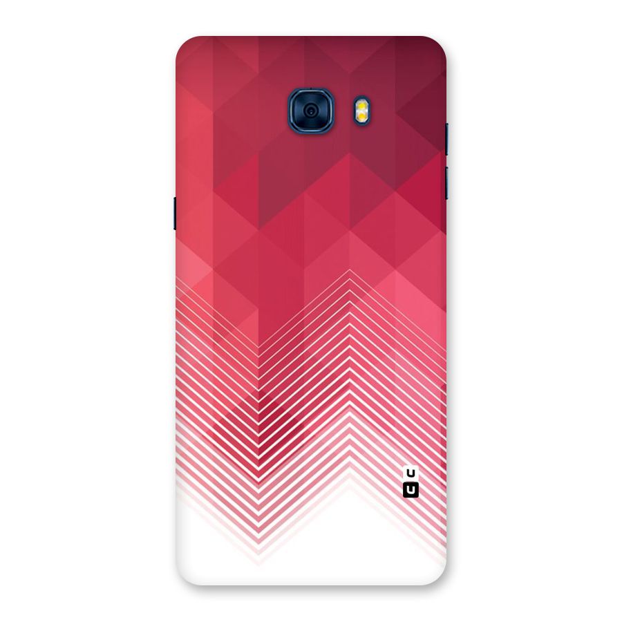 Red Chevron Abstract Back Case for Galaxy C7 Pro