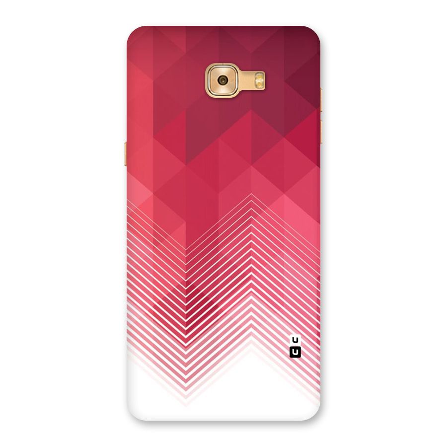Red Chevron Abstract Back Case for Galaxy C9 Pro