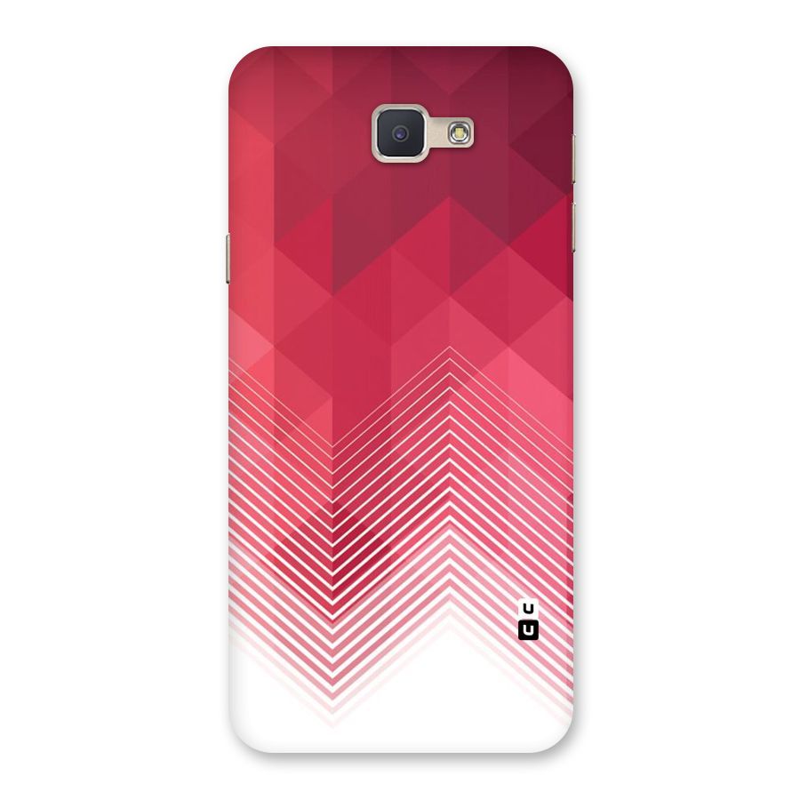 Red Chevron Abstract Back Case for Galaxy J5 Prime