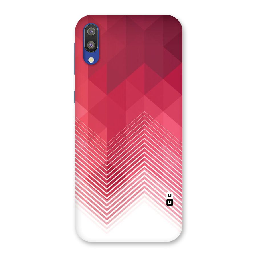 Red Chevron Abstract Back Case for Galaxy M10
