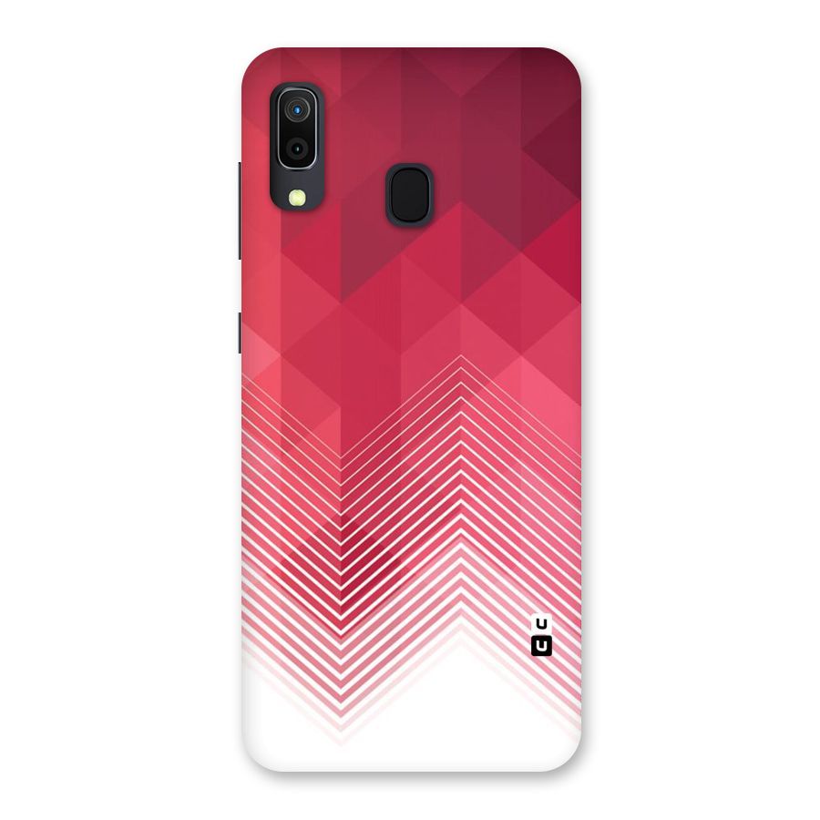 Red Chevron Abstract Back Case for Galaxy M10s