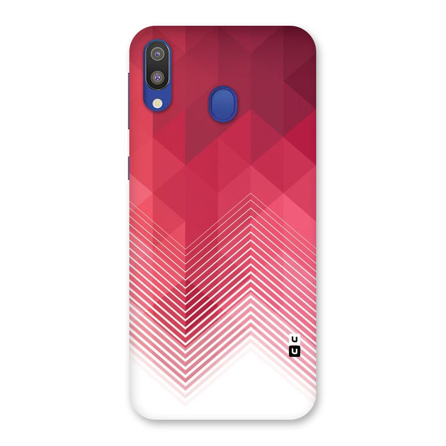 Red Chevron Abstract Back Case for Galaxy M20