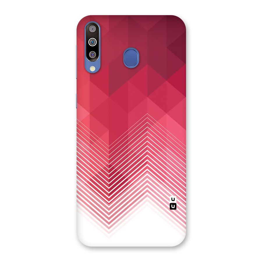 Red Chevron Abstract Back Case for Galaxy M30