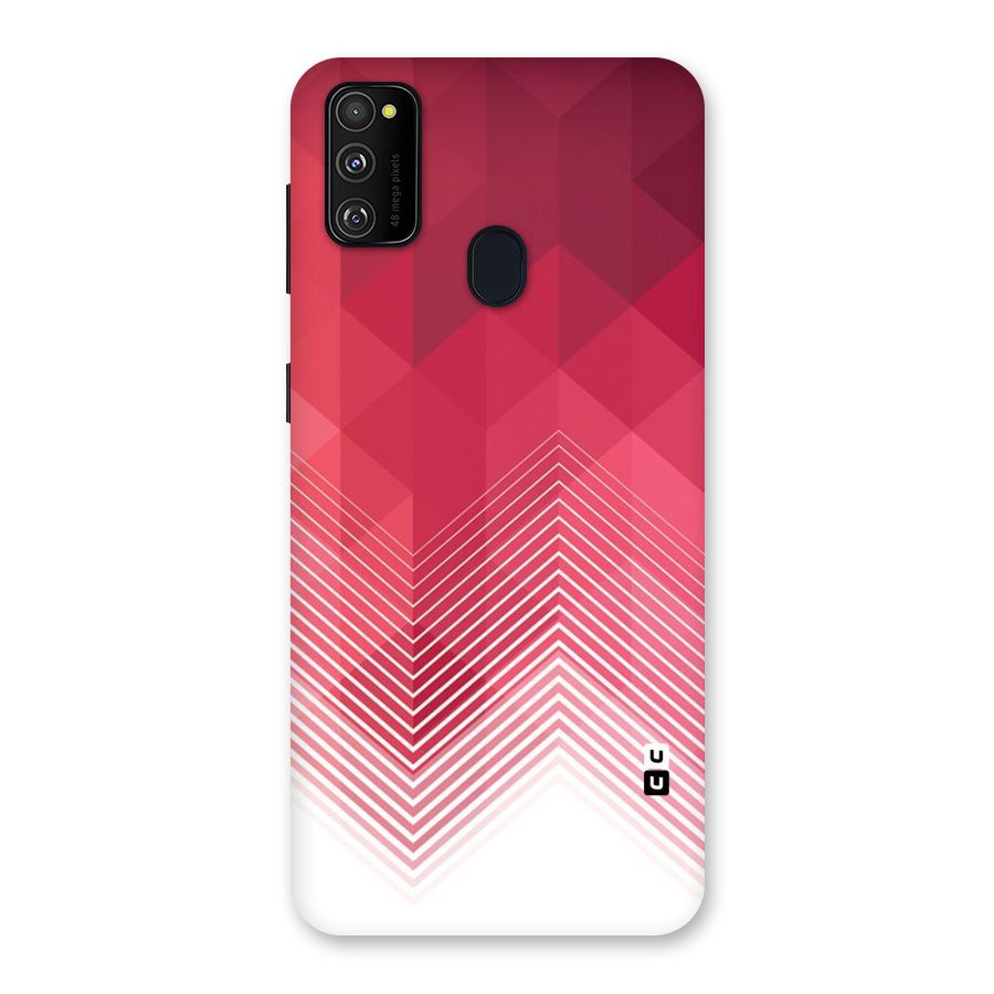 Red Chevron Abstract Back Case for Galaxy M30s