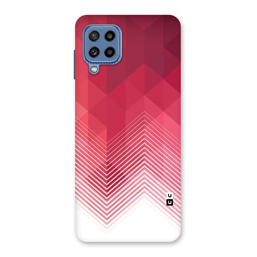 Red Chevron Abstract Back Case for Galaxy M32