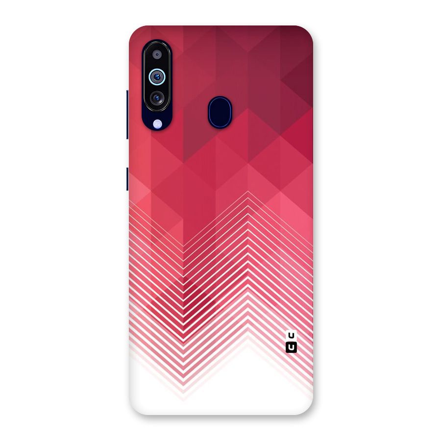 Red Chevron Abstract Back Case for Galaxy M40