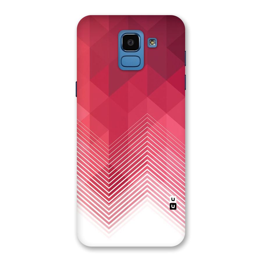 Red Chevron Abstract Back Case for Galaxy On6