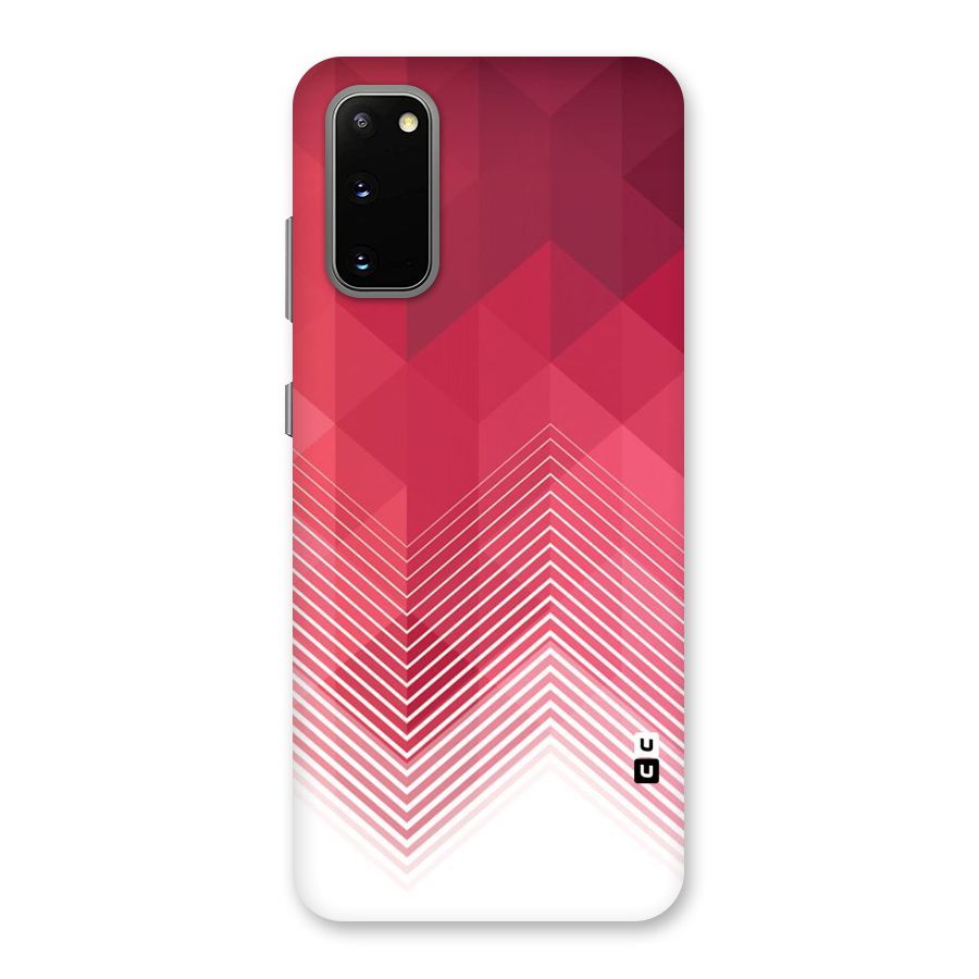 Red Chevron Abstract Back Case for Galaxy S20