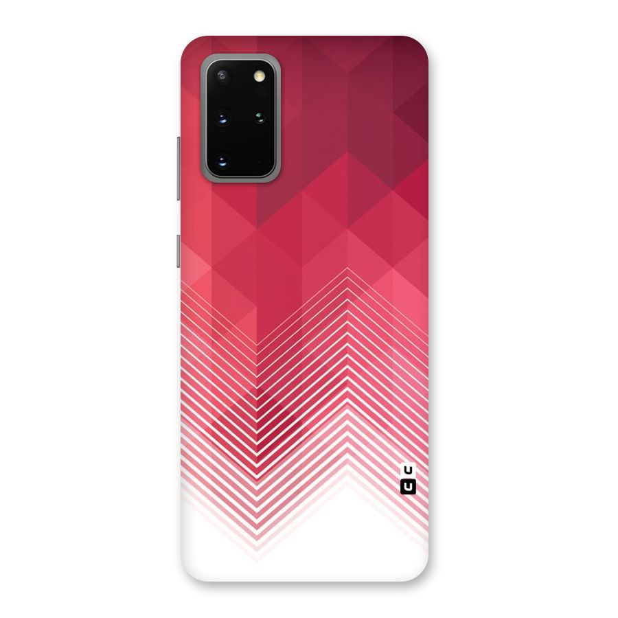 Red Chevron Abstract Back Case for Galaxy S20 Plus